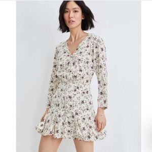 Veronica Beard Cream Floral Dress